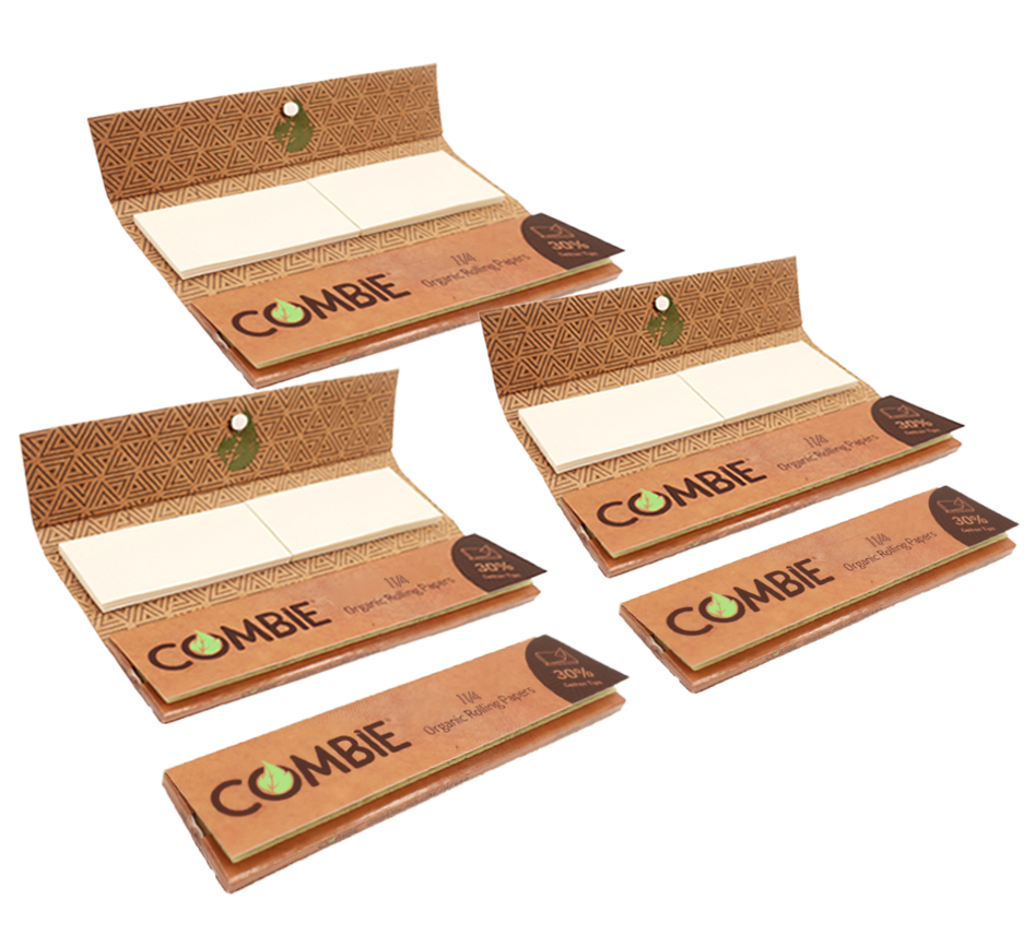 1-1/4 ORGANIC ROLLING PAPERS WITH TIPS - 5 packs