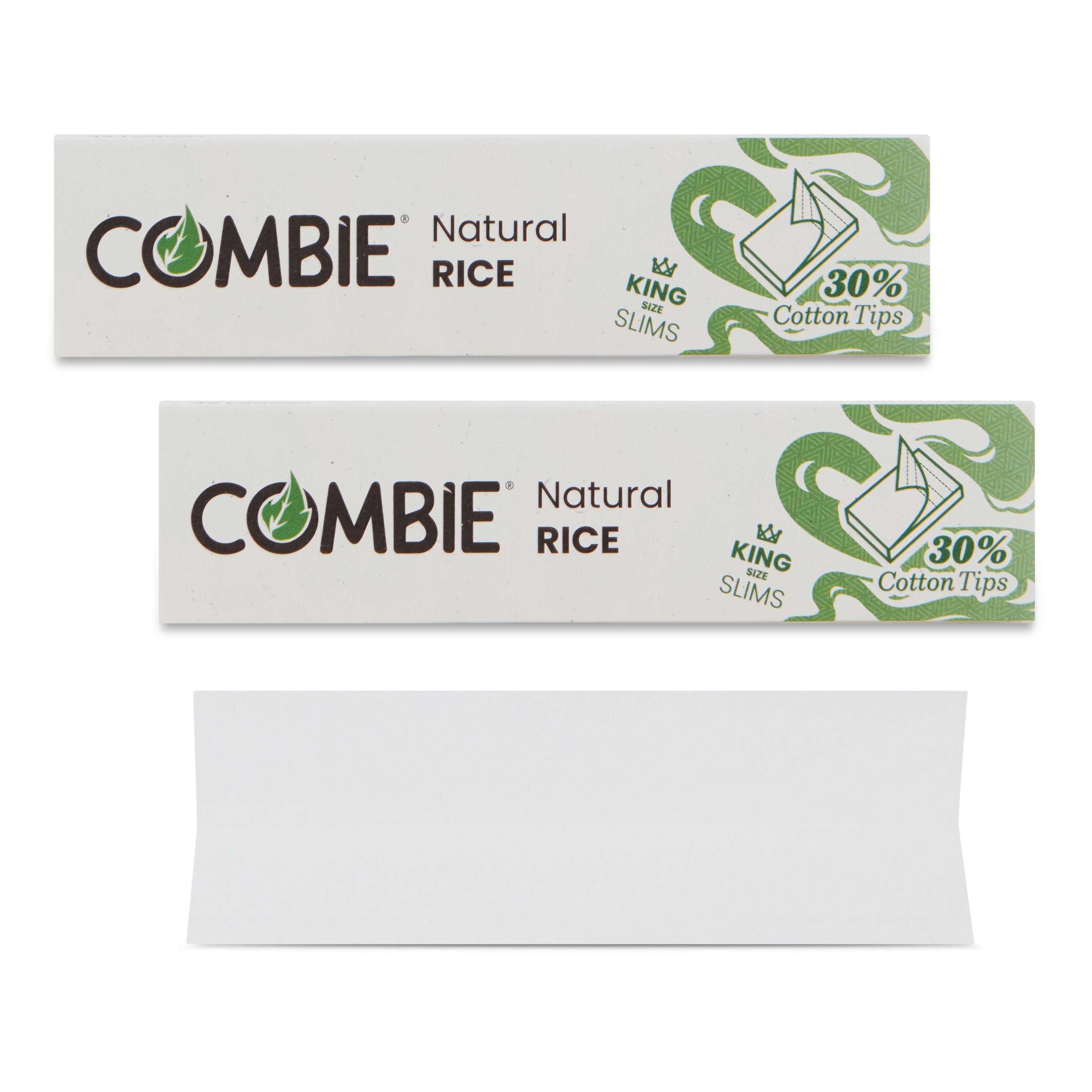 KING SIZE NATURAL RICE ROLLING PAPERS - 2 packs