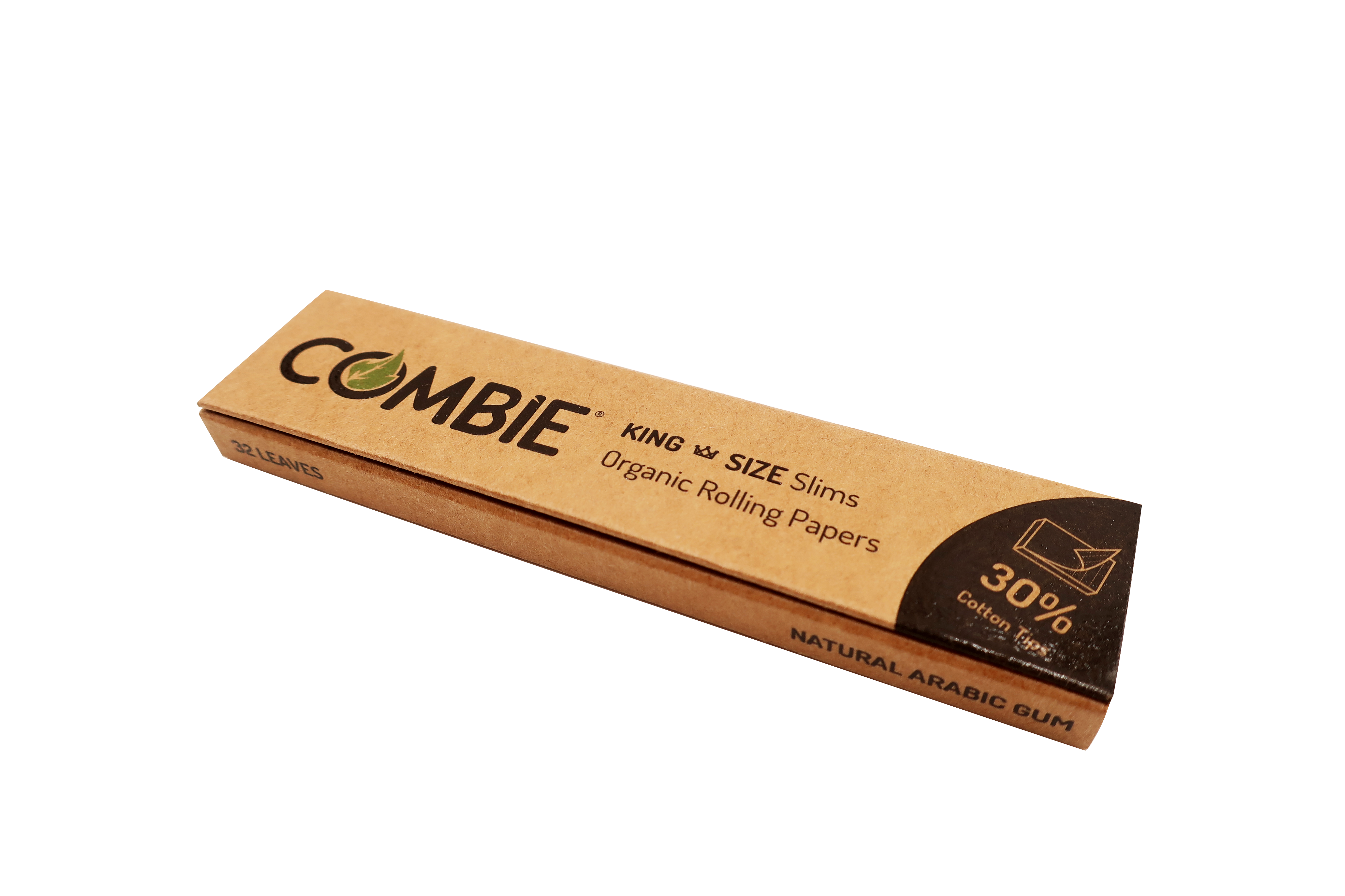KING SIZE SLIM ORGANIC ROLLING PAPERS WITH TIPS - 22 packs